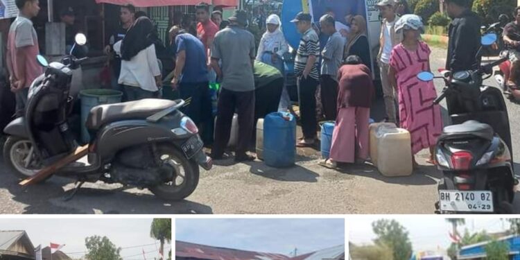 Tak Henti-hentinya, Kini Giliran Tim Milenial Hairan-Amin Bagikan Air Bersih di Kelurahan Tungkal II 