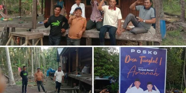 Dukungan Paslon Hairan-Amin Semakin Menguat, Warga Desa Tungkal I Dirikan Posko Pemenangan