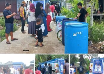 Bagikan Air Bersih di Selempang Merah, Warga Ucapkan Terima Kasih kepada Hairan-Amin