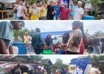 Distribusikan Air Bersih, Hairan-Amin Panen Dukungan Masyarakat Kuala Indah 