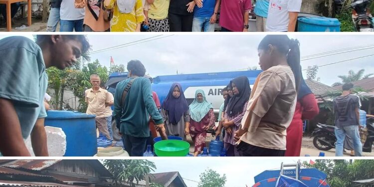 Distribusikan Air Bersih, Hairan-Amin Panen Dukungan Masyarakat Kuala Indah 