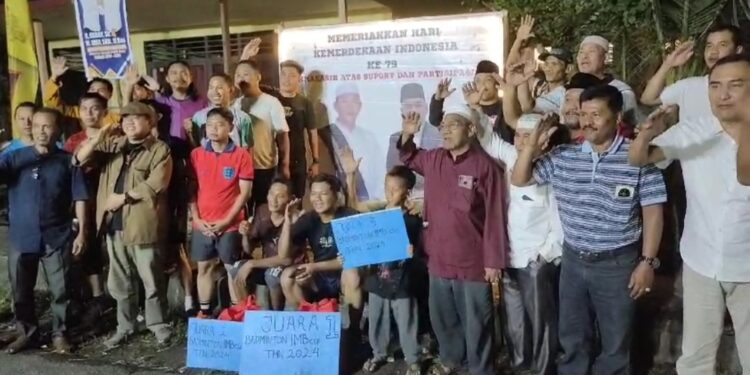 Meriahkan HUT-RI Ke-79, Timses Hairan-Amin Sukses Gelar Pertandingan Badminton