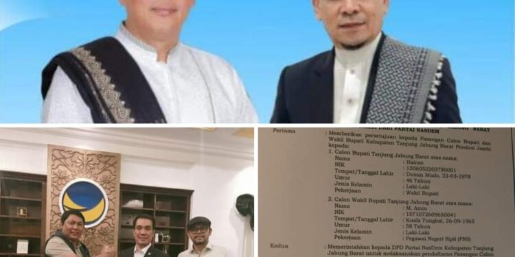 Breaking News!!! DPP Partai NasDem Usung Hairan-Amin di Pilkada Tanjabbar 