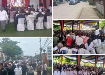 Luar Biasa, Diiringi Ribuan Warga Tanjab Barat, Hairan-Amin Resmi Mendaftar ke KPU