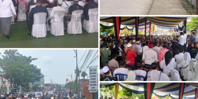 Luar Biasa, Diiringi Ribuan Warga Tanjab Barat, Hairan-Amin Resmi Mendaftar ke KPU