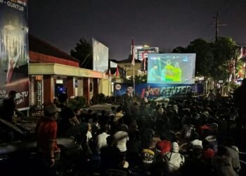 Seru, Nobar Indonesia vs Australia di Center Rahman – Guntur