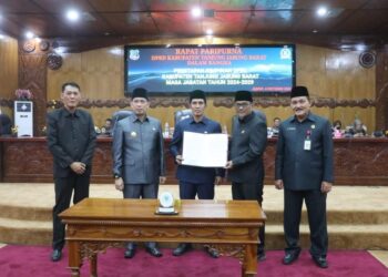 DPRD Tanjabbar Gelar Paripurna Penetapan Pimpinan DPRD, PDIP, PAN, NasDem Isi Unsur Pimpinan 