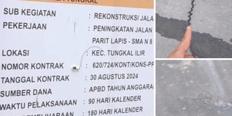 Proyek Rp6,3 Miliar Rusak Sebulan Selesai, Konsultan Pengawas Bungkam