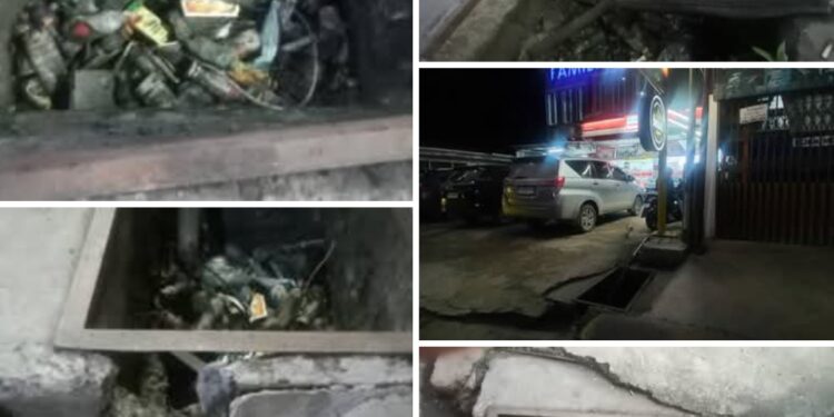 Warga Resah, Drainase di Depan Alfamart Sriwijaya Jadi Tempat Sampah Sembarangan