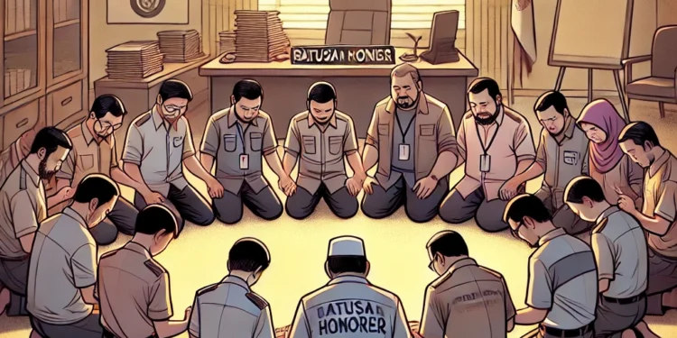 Doa Bersama Jadi Pilihan Ratusan Honorer DPRD Tanjab Barat Menghadapi Ketidakpastian