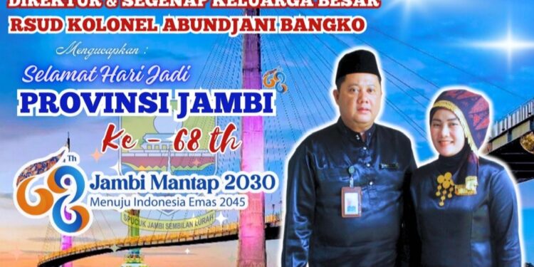 Direktur RSUD Bangko dr. H. Irwan Kurniawan Beserta Jajaran, Ucapkan Selamat HUT Jambi ke-68