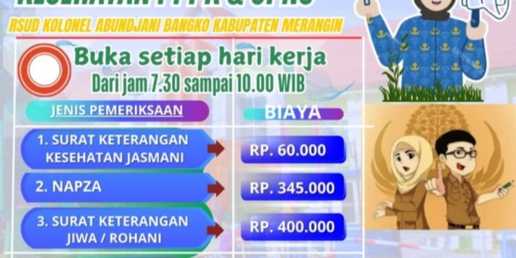 Direktur RSD Bangko Sebut Pemeriksaan KIR Kesehatan P3K dan CPNS Buka Setiap Hari Kerja
