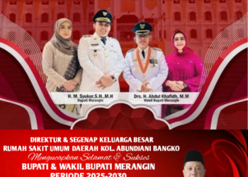 Direktur RSUD Kol. Abundjani Bangko dan Segenap Keluarga Besar, Mengucapkan Selamat Atas Dilantiknya Bupati dan Wakail Bupati Merangin Periode 2025-2030