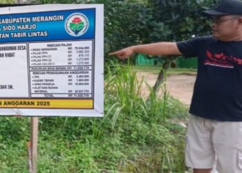 Tingkatkan Perekonomian Desa, Kades Sido Harjo Solekhan Bangun Jalan Rabat Beton