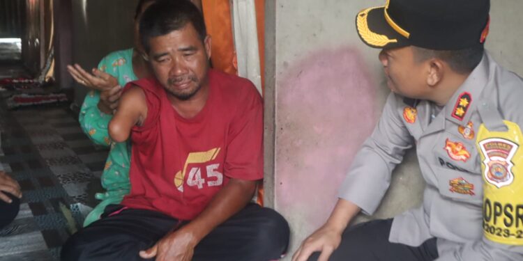 Viral di Media Sosial, Nelayan Disabilitas di Tanjab Barat Dikunjungi Kapolres