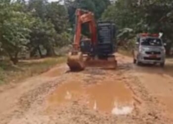 Kerjasama Antar Desa Perbaiki Jalan, Kades Tunggul Bulin: Terima Kasih Semua Pihak yang Terlibat