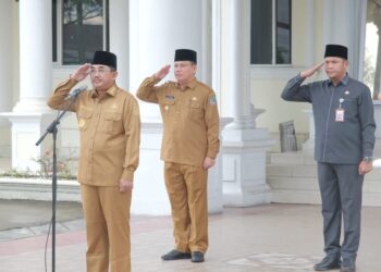 Tingkatkan Silaturahmi dan Evaluasi Kinerja, Pemkab Tanjab Barat Gelar Apel dan Halal Bihalal