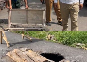 Jalan Rusak Parah, Bupati dan Kadis PUPR Tanjab Barat Turun Langsung ke Lokasi