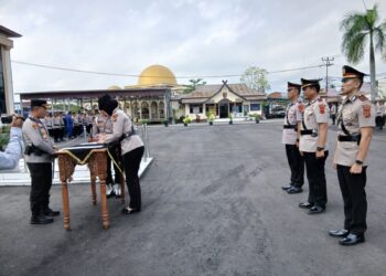 Mutasi Jabatan di Polres Tanjab Barat, Kapolres Minta Sinergi dan Pendekatan Humanis