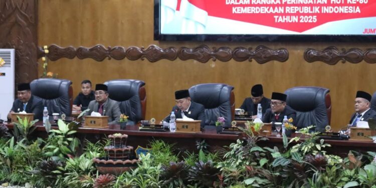 Semarak HUT ke-80 RI, DPRD Tanjab Barat Gelar Rapat Paripurna Istimewa Dengarkan Pidato Kenegaraan