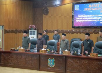 DPRD Tanjab Barat Gelar Rapat Paripurna, Bupati Sampaikan Tanggapan Atas Pandangan Fraksi-Fraksi Terhadap Pertanggungjawaban APBD 2024