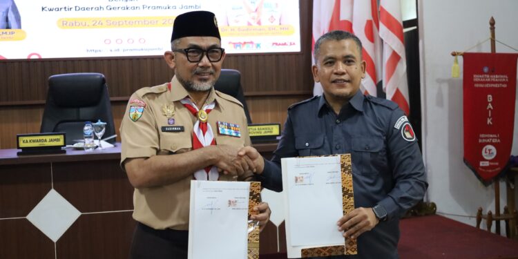 Bawaslu Teken MoU dengan Kwarda Pramuka Jambi