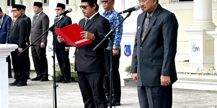Upacara Hari Kesaktian Pancasila di Tanjab Barat Khidmat, Syufrayogi Syaiful Bacakan Ikrar