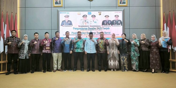 Nuansa Kekeluargaan Warnai Penyambutan Dandim dan Pisah Sambut Kapolres Tanjab Barat
