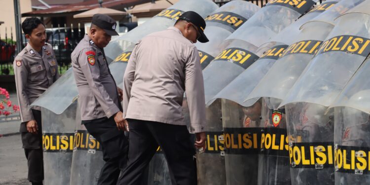 Polres Tanjab Barat Asah Dalmas, Personel Siap Hadapi Situasi Kontinjensi