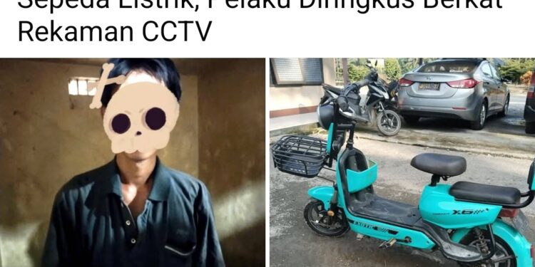 Pelaku Curanmor Sepeda Listrik Tak Berkutik, Aksinya Terekam CCTV Masjid