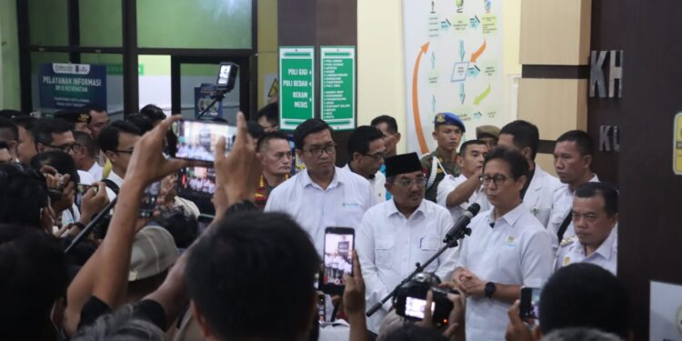 Kunjungan Menkes RI Disambut Forkopimda, Kapolres Tanjab Barat Turut Kawal Agenda Strategis