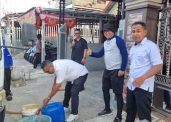 PDAM Tirta Pengabuan Hadir di Tengah Kemarau, Salurkan Air Bersih Gratis untuk Warga